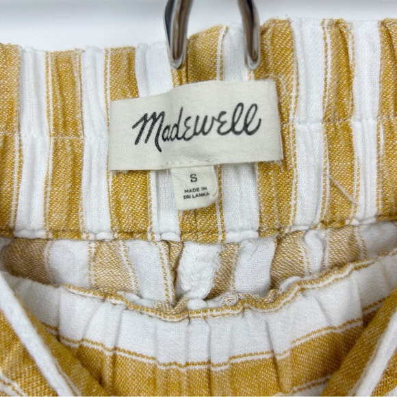 Madewell Huston Yellow & White Stripe Pull On Pants - Picture 4 of 11
